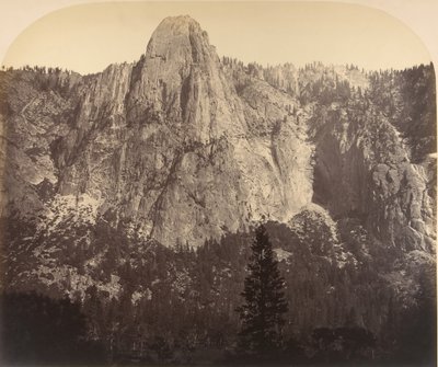 センチネル。 正面図: 3270 フィート、1861 年。 作： Carleton Emmons Watkins
