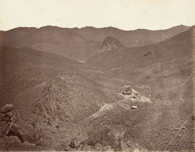 Sutro Tunnel Shaft No. 2、1875 年、約 20 年頃に印刷 1876年。 作： Carleton Emmons Watkins