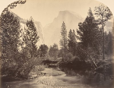 Tasayac、またはハーフドーム、4967 フィート、1861 年。 作： Carleton Emmons Watkins