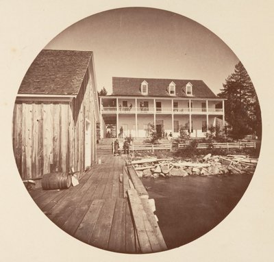 ワーム スプリングス ホテル レイク タホ, ca. 1878年。 作： Carleton Emmons Watkins