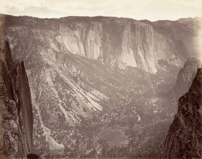 ヨセミテ バレー、カリフォルニア州。 1872年、約印刷。 1876年。 作： Carleton Emmons Watkins