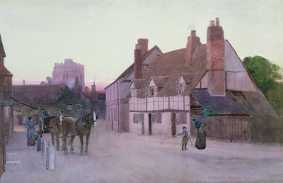 トワイライト、クックハム、1892年（紙にトイレ） 作： Carleton Grant