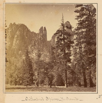 大聖堂の尖塔、2200フィート 作： Carleton Watkins