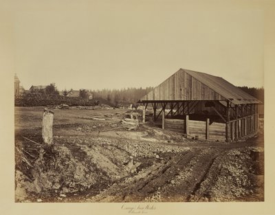 ウィラメット川、オスウィーゴ鉄工所 作： Carleton Watkins