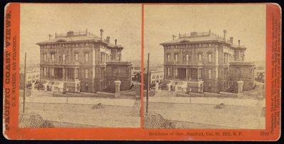 スタンフォード知事の住居、カリフォルニア州。セントヒル、サンフランシスコ 作： Carleton Watkins
