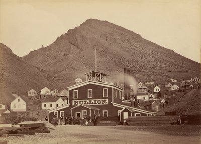 ネバダ州バージニアシティの地金鉱山 作： Carleton Watkins