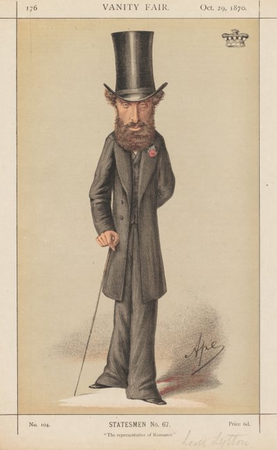 Vanity Fair: Statesmen No. 67 「ロマンスの代表」 作： Carlo (Ape) Pellegrini