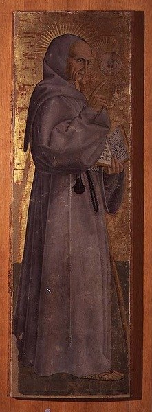 セント・ジョン・デラ・マルカ（パネルにテンペラ 作： Carlo (follower of) Crivelli