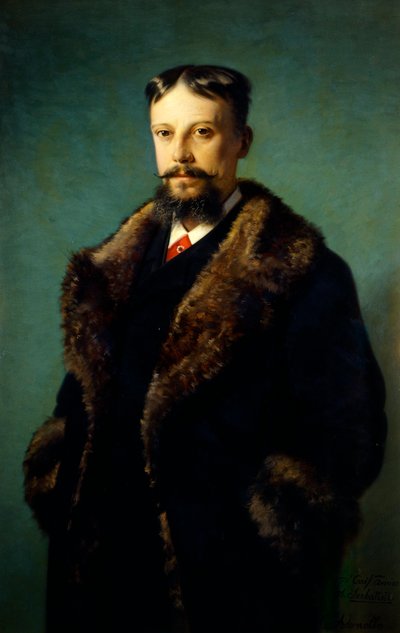 カルロ・アデモーロ（1824-1911）作「アルフォンソ・セルバティスティの肖像」油彩・キャンバス 作： Carlo Ademollo