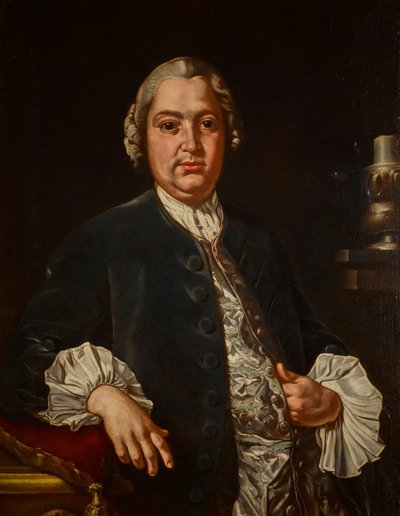 作曲家ニッコロ・ジョメリの肖像画（1714～1774年）。 作： Carlo Amalfi