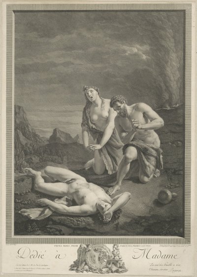 アベルの死体に向かうアダムとイブ 作： Carlo Antonio Porporati