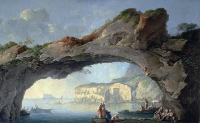 ナポリ海を一望できるグレートロックアーチ 作： Carlo Bonaria or Bonavia