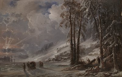 ウラル山脈の麓の森、1872年。 作： Carlo Bossoli
