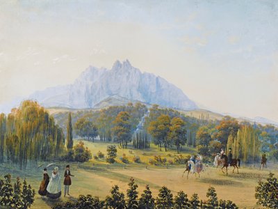 1841-1842年、クリミアのミスコールの風景。 作： Carlo Bossoli