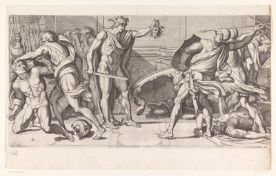 フィネウスとその手下たちは石になった ローマのパラッツォ ファルネーゼの絵画 (シリーズ タイトル) ローマのガレリア ネル パラッツォ ファルネーゼ (シリーズ タイトル) 作： Carlo Cesio