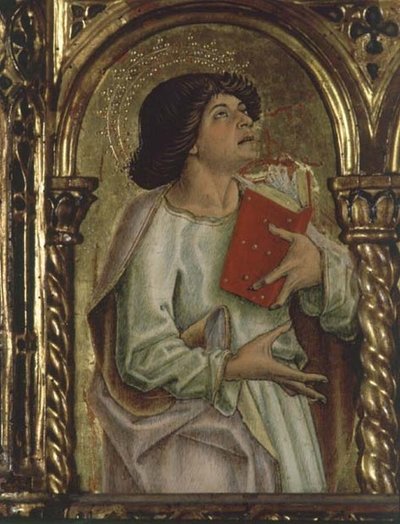 使徒、サンテミディオのポリプティックの細部 作： Carlo Crivelli