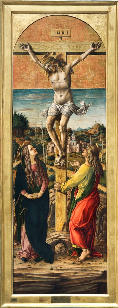 聖母マリアと聖ヨハネとの十字架刑 作： Carlo Crivelli