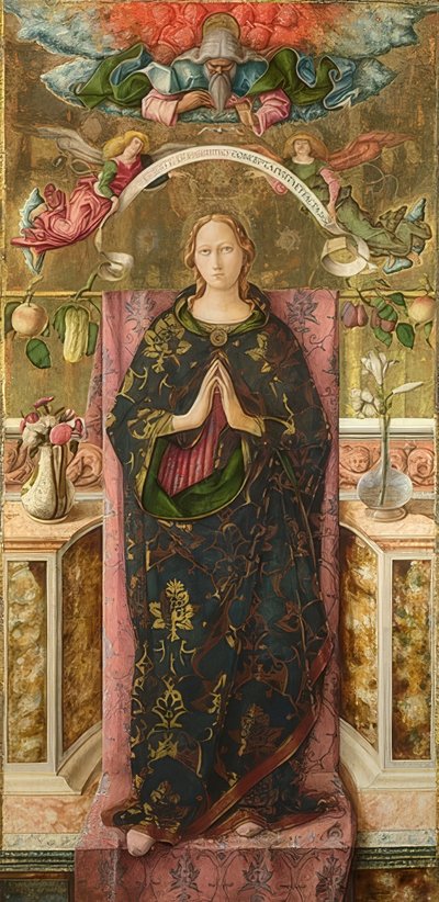 無原罪懐胎。 1492年 作： Carlo Crivelli