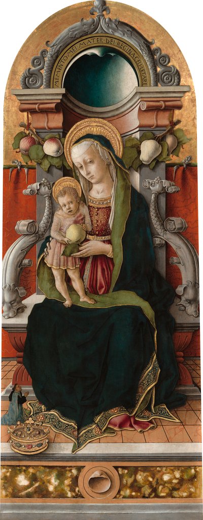 マドンナと子供がドナーに即位 作： Carlo Crivelli