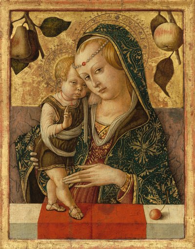 マドンナと子供、c。 1490年。 作： Carlo Crivelli