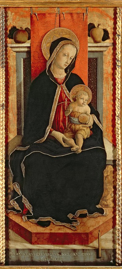 聖人のいる聖母子像、ポリプティク 作： Carlo Crivelli