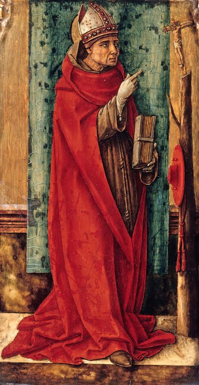 セントボナベンチャー、c。 1490 作： Carlo Crivelli