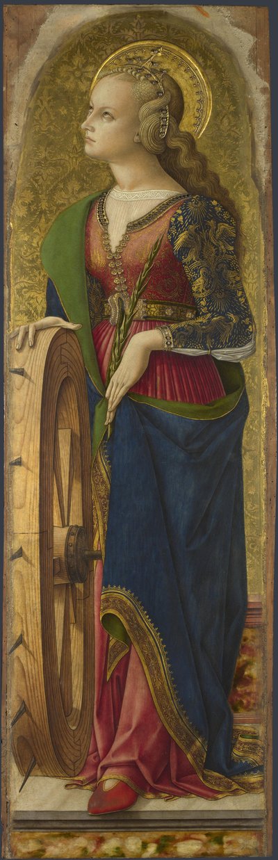 アレクサンドリアの聖カタリナ、1476 作： Carlo Crivelli