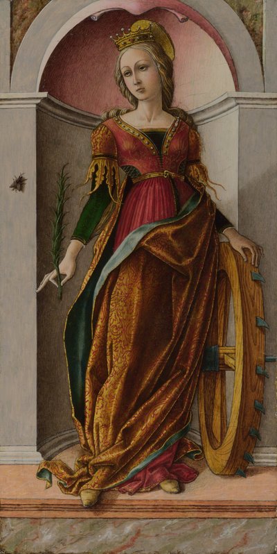 アレクサンドリアの聖カタリナ、c。 1492年 作： Carlo Crivelli
