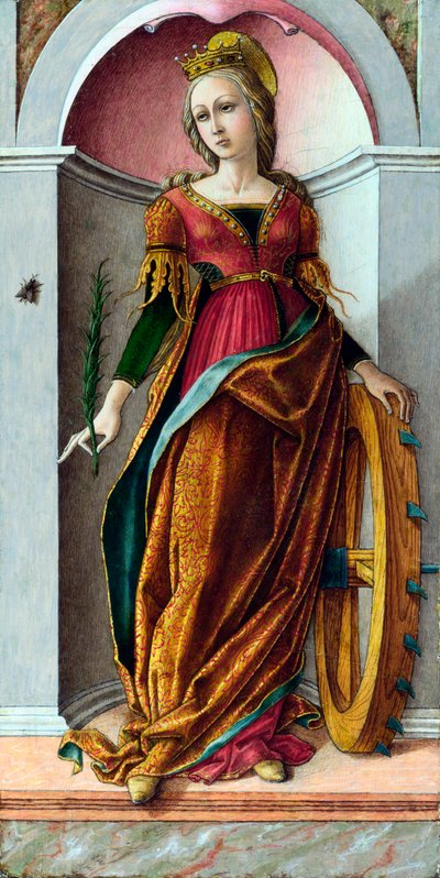 「カルロ・クリヴェリ（1435年～1495年）の1492年頃の作品で、パネルにテンペラを使用しています。 作： Carlo Crivelli