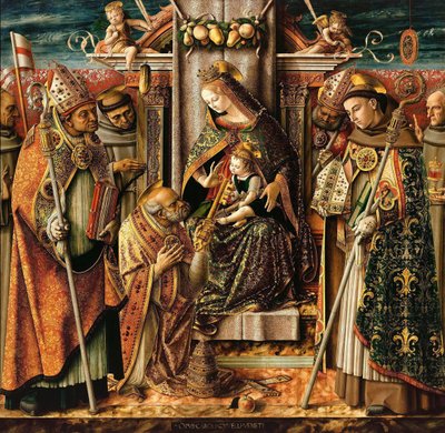 キーの配達、c。 1490 作： Carlo Crivelli