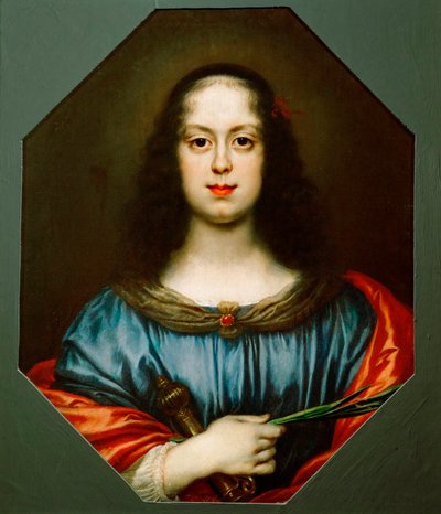 聖カタリナ役のヴィットリア・デッラ・ロヴェーレ（1622-1694）の肖像 作： Carlo Dolci