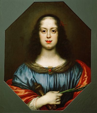 ヴィットーリアデッラロヴェーレ1622-1694の肖像、セントキャサリン、1640年代 作： Carlo Dolci