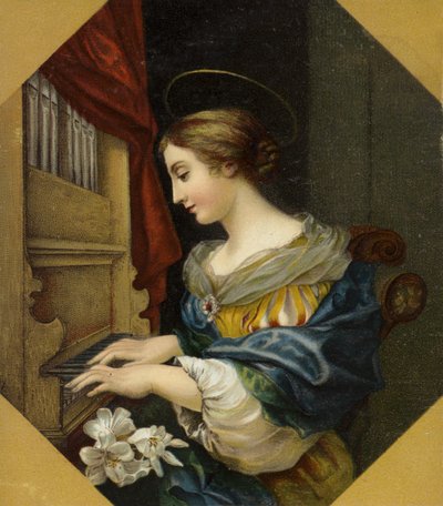 オルガンを演奏する聖セシリア 作： Carlo Dolci