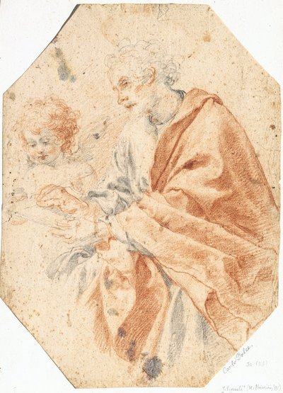 福音書記者マタイと天使の研究 作： Carlo Dolci