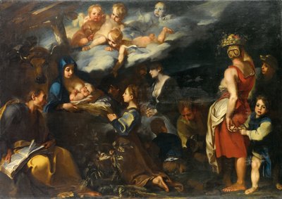 聖ルカによる子の礼拝、1700年頃 作： Carlo Donelli