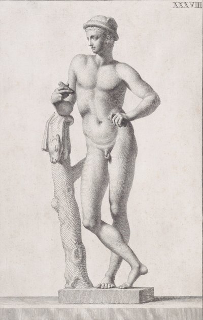 マーキュリー像、1734年 作： Carlo Gregori