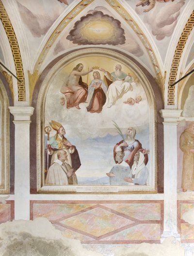 聖母の戴冠式（フレスコ画 作： Carlo Innocenzo Carloni
