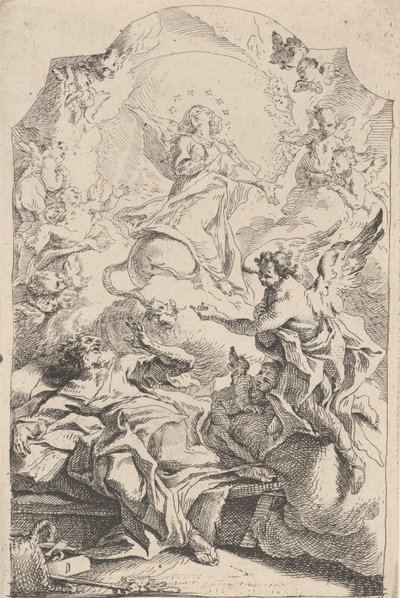 聖ヨセフへの受胎告知、1725-75。 作： Carlo Innocenzo Carloni