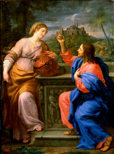 キリストとジェイコブスのサマリア人女性。 17世紀。 作： Carlo Maratta