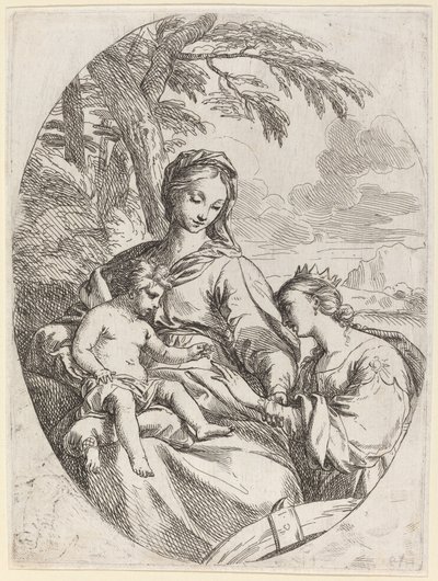 聖カタリナの神秘的な結婚 作： Carlo Maratta