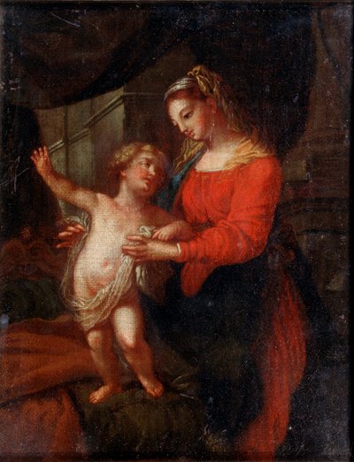 聖母子」。 作： Carlo Maratta