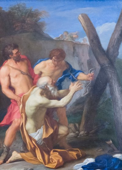 Pyhän Andreaksen marttyyrikuolema, 1600-luku (öljy kuparille) 作： Carlo Maratta or Maratti