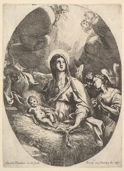 天使の礼拝。 作： Carlo Maratta or Maratti