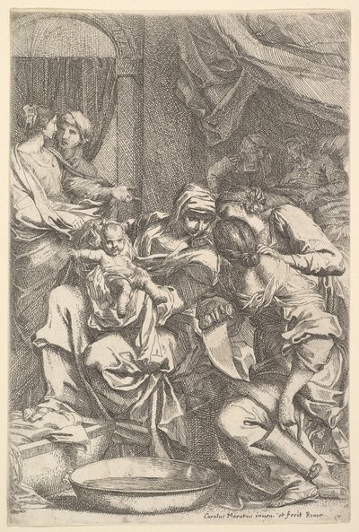 聖母の誕生。 作： Carlo Maratta or Maratti
