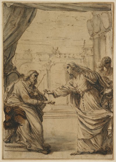ローマ法王クレメンス9世に敬意を表するロスピリオージ家、1667年から1669年 作： Carlo Maratta or Maratti
