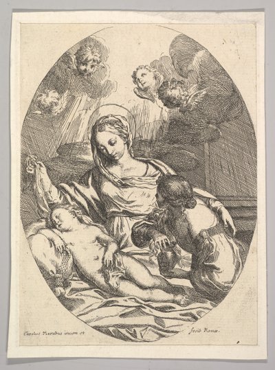 聖母マリアのマグダーレンと聖母子。 作： Carlo Maratta or Maratti