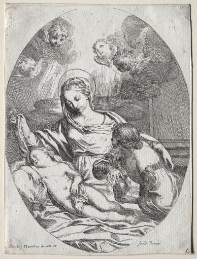 マグダーレンとマドンナと子供。 作： Carlo Maratta or Maratti
