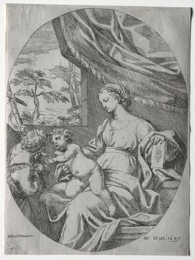 聖ヨハネと聖母子、1647年。 作： Carlo Maratta or Maratti