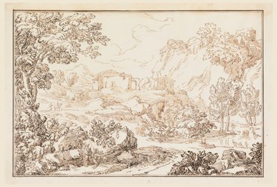 ドローイング、風景、1770-86年 作： カルロ・マルキオーニ