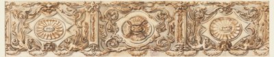素描、フリーズのデザイン、1770年頃 作： カルロ・マルキオーニ